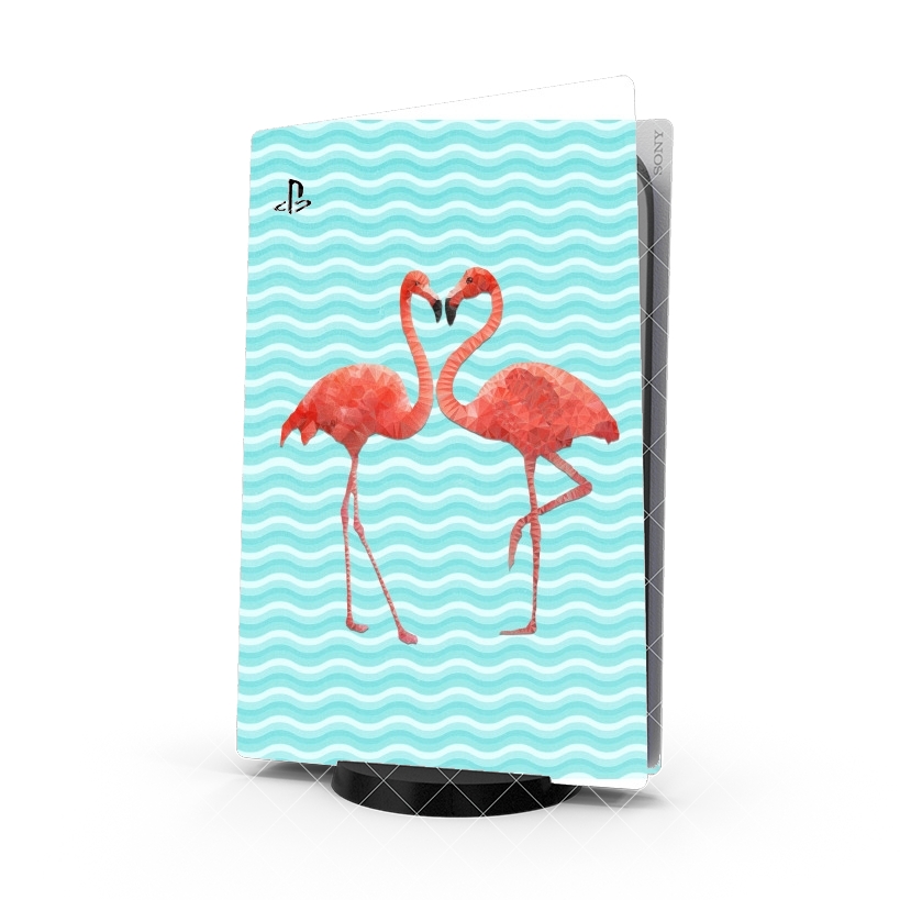 Autocollant flamingo love