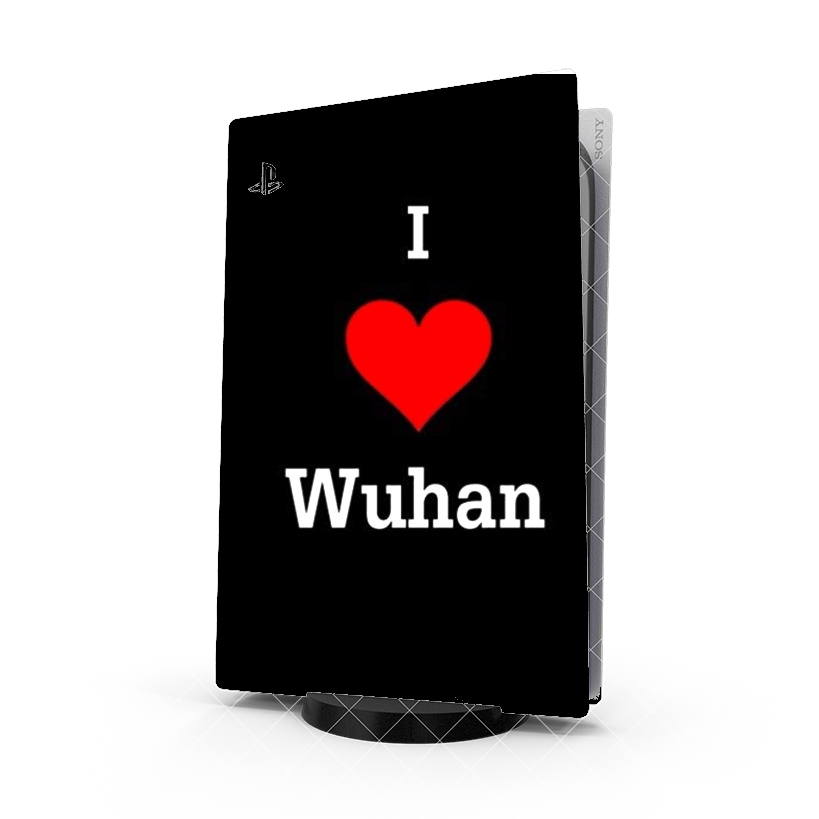 Autocollant I love Wuhan Coronavirus