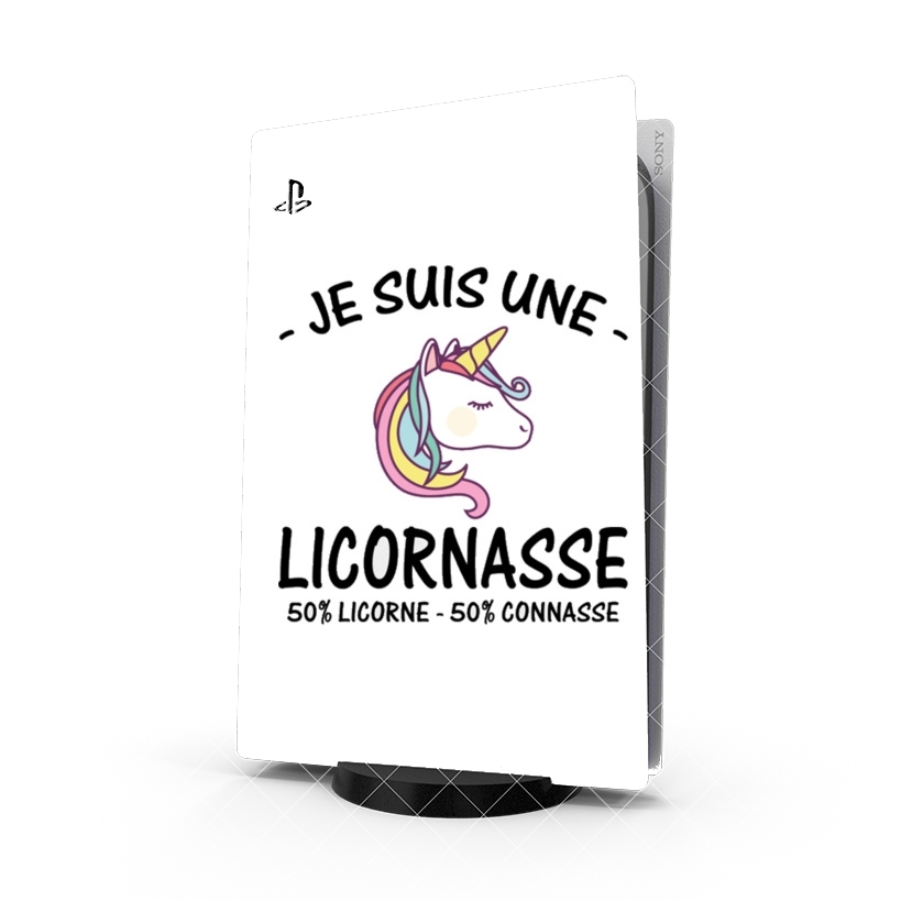 Autocollant Je suis une licornasse 50%licorne 50% connasse