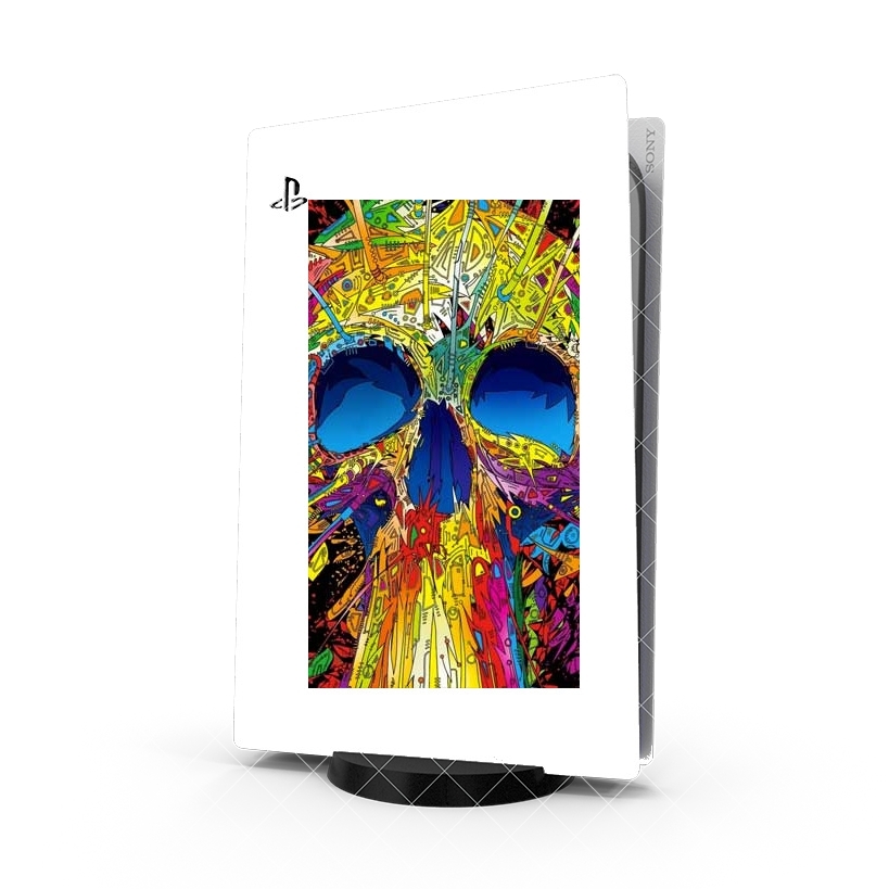 Autocollant Skull Couleur Flashy