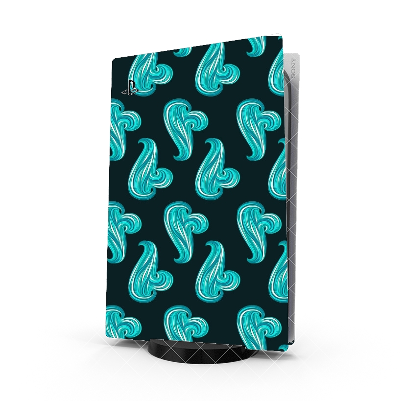 Autocollant turquoise waves