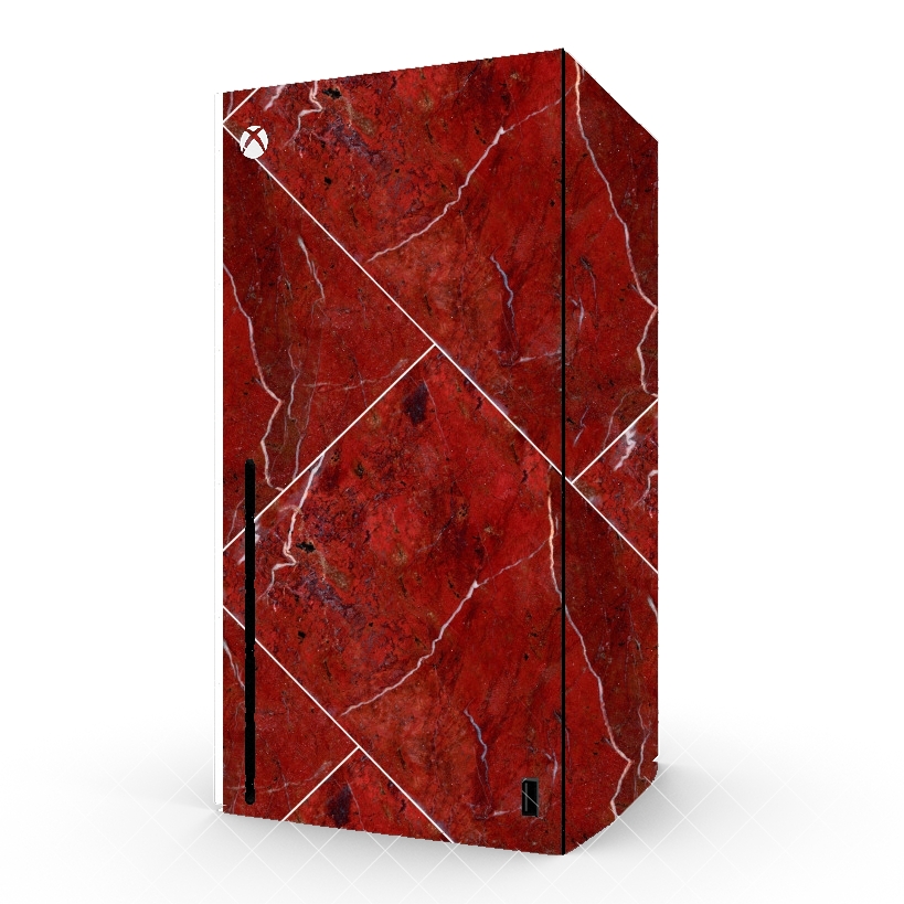 Autocollant Minimal Marble Red