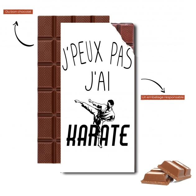 Tablette de chocolat - Cadeau de Pâques Je peux pas j'ai Karate