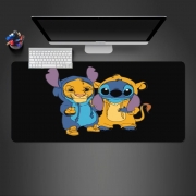 JNKPOAI Tapis de souris Stitch Lovers Stitch Tapis de souris Motif cœur  Rose Disney (Quadratus Stitch) : : Électronique