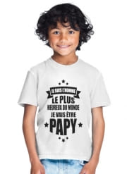 T-shirt homme manche courte col rond Blanc Je vais être Papy - Idée cadeau  naissance - Annonce grand père