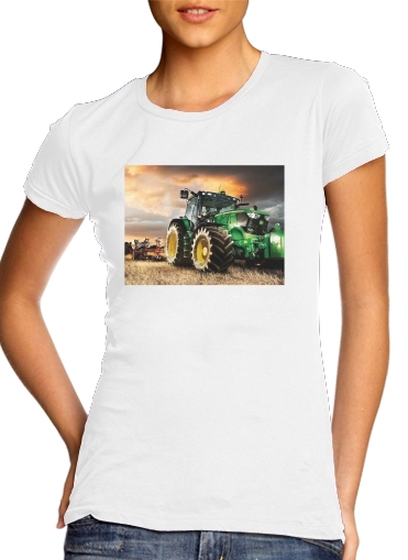 T-shirt John Deer Tracteur vert