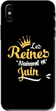 Coque Les reines naissent en Juin Cadeau Anniversaire pour téléphone Iphone  / Samsung / Xiaomi / Huawei et plus