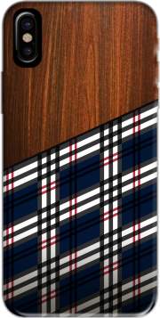 coque Alcatel 3X 5058Y Wooden Scottish Tartan