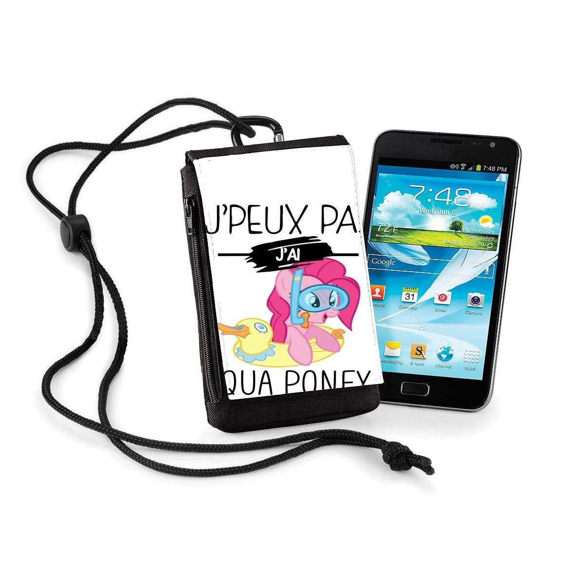 Pochette Je peux pas jai aqua poney girly