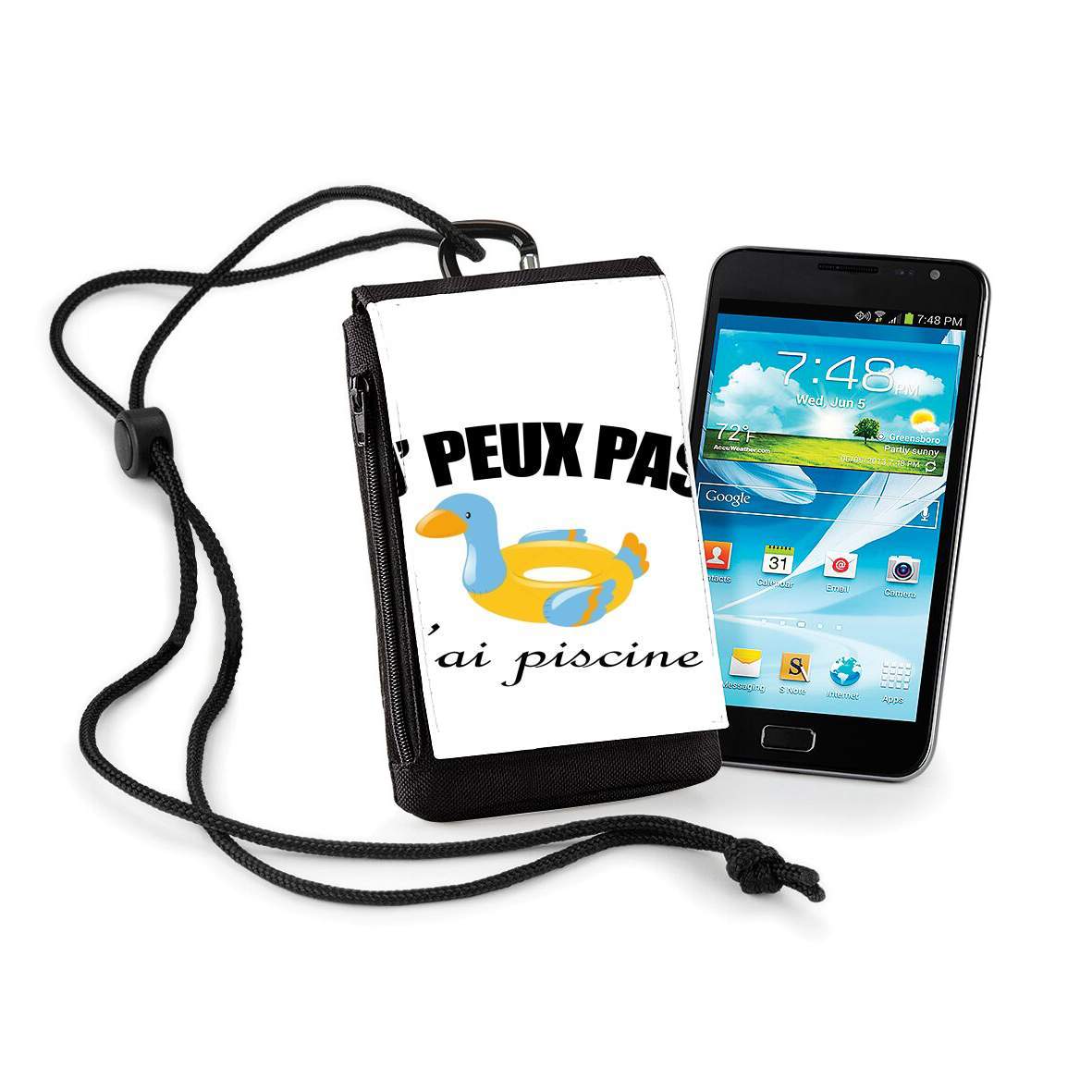 Pochette Je peux pas j'ai piscine avec petit canard