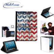 pochette SAMSUNG GALAXY TAB A6 10'' avec clip ceinture American Chevron