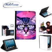 pochette Lenovo Tab 10" avec clip ceinture Chat Hipster