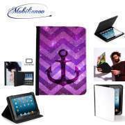 pochette SAMSUNG GALAXY TAB A6 10'' avec clip ceinture Ancre perdu dans l'espace Violet