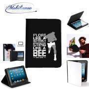 pochette SAMSUNG GALAXY TAB A6 10'' avec clip ceinture Float like a butterfly Sting like a bee