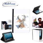 pochette SAMSUNG GALAXY TAB A6 10'' avec clip ceinture Geometric head of the deer