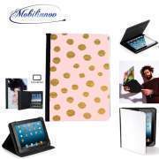 pochette Lenovo Tab 10" avec clip ceinture Golden Dots And Pink