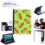 pochette SAMSUNG GALAXY TAB A6 10'' avec clip ceinture Hot Dog pattern