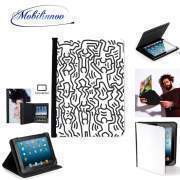 pochette Lenovo Tab 10" avec clip ceinture Keith haring art