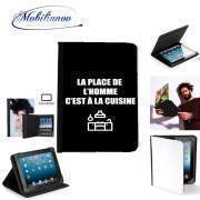 pochette SAMSUNG GALAXY TAB A6 10'' avec clip ceinture La place de l'homme c'est à la cuisine