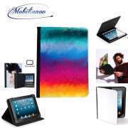 pochette SAMSUNG GALAXY TAB A6 10'' avec clip ceinture Rainbow strokes