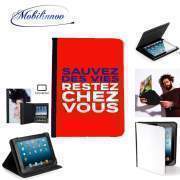 pochette SAMSUNG GALAXY TAB A6 10'' avec clip ceinture Sauvez des vies - Restez chez vous