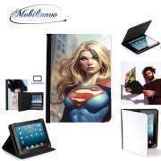 pochette SAMSUNG GALAXY TAB A6 10'' avec clip ceinture Supergirl V2